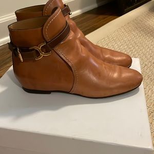 Chloe metal accented booties